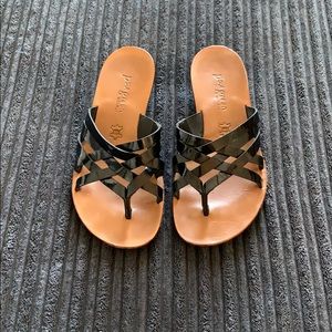 Paul Green Munchen Sandal, Black, Size 6.5